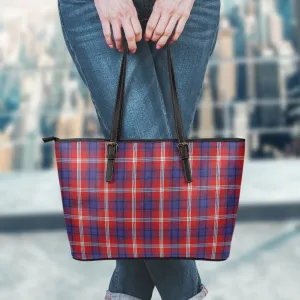 Ainslie Tartan Leather Tote Bag