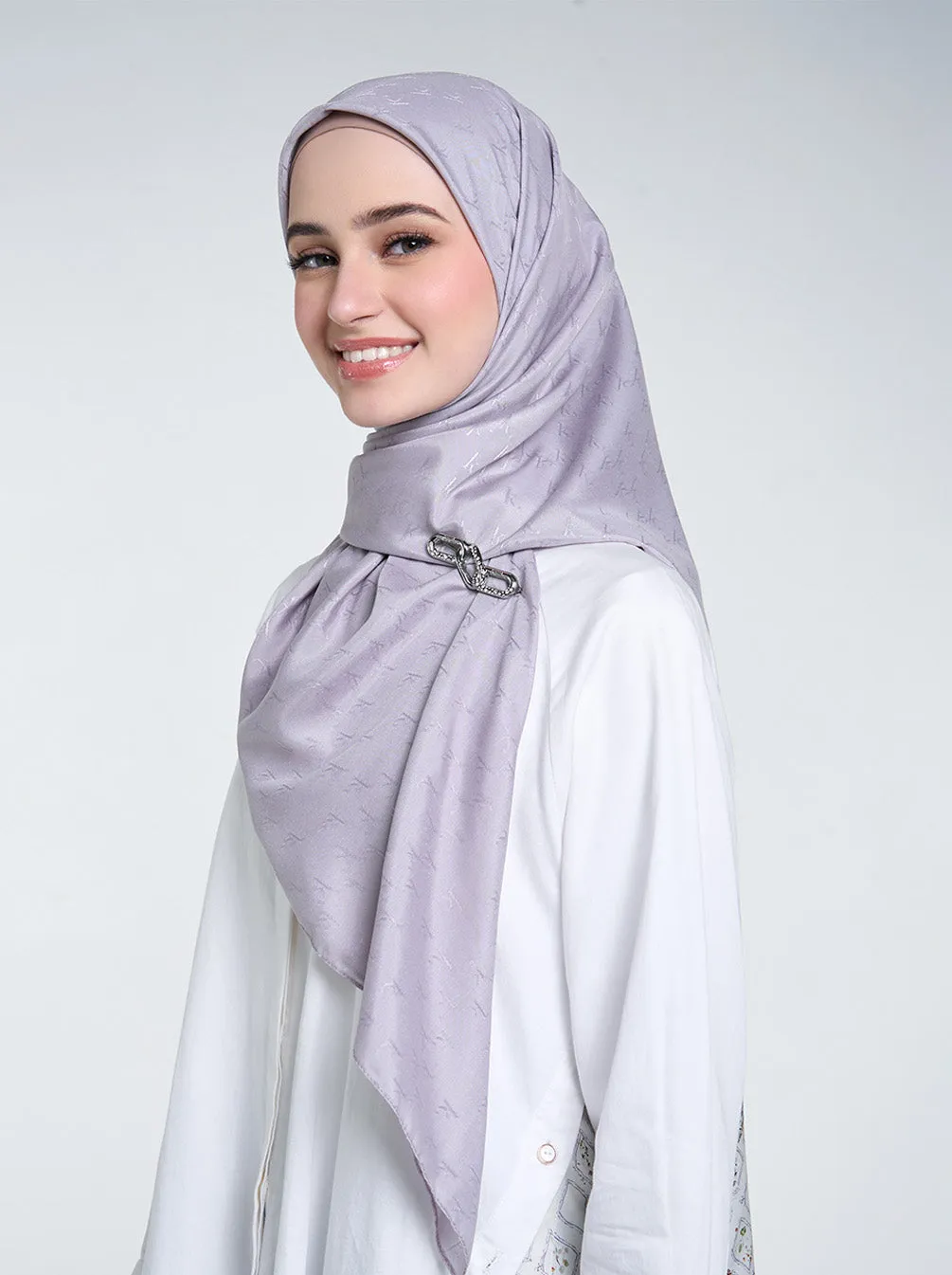 AIRY JACQUARD VOILE SCARF PLAIN NATURAL