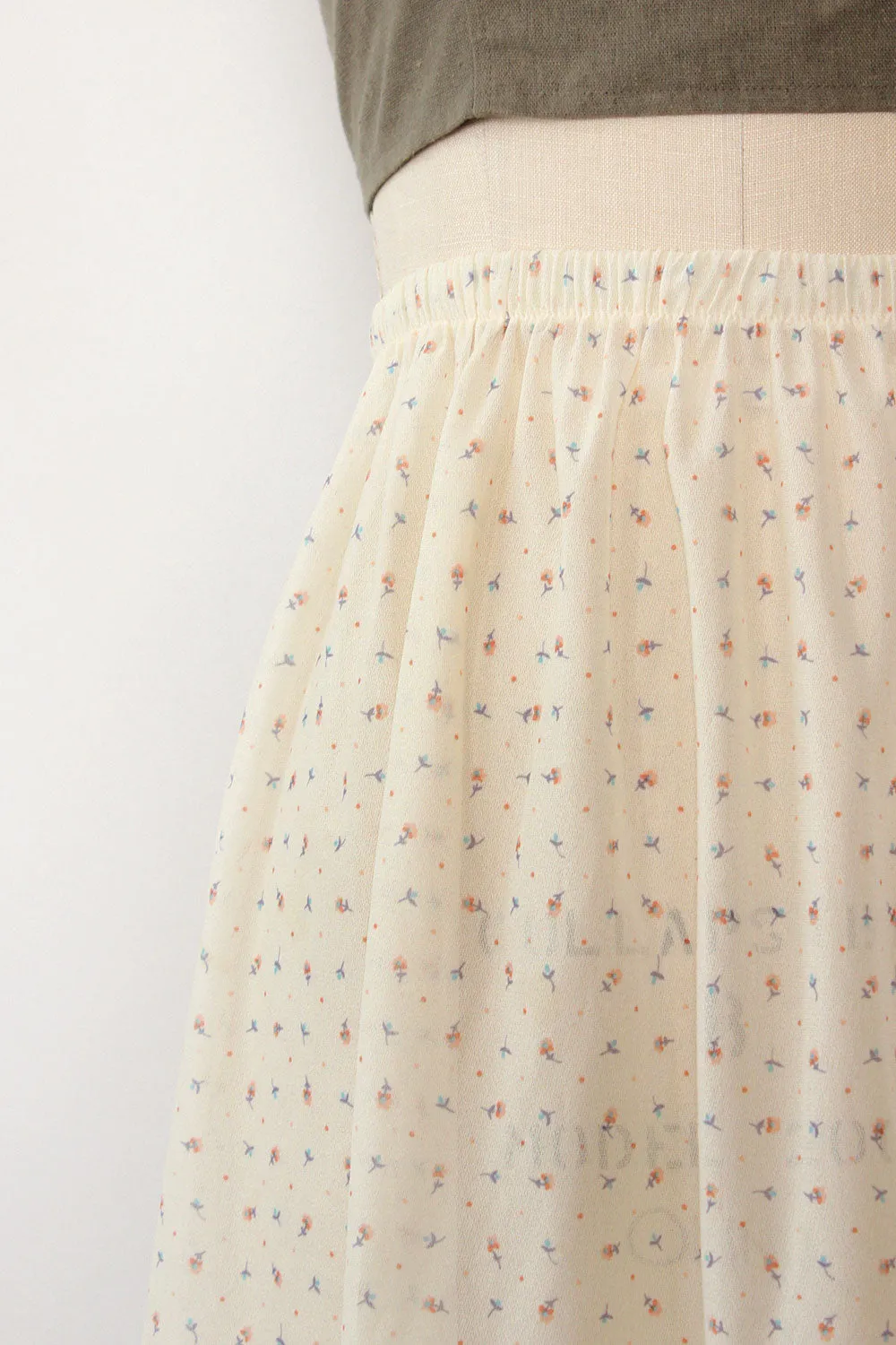 Airy Peasant Floral Skirt S-L