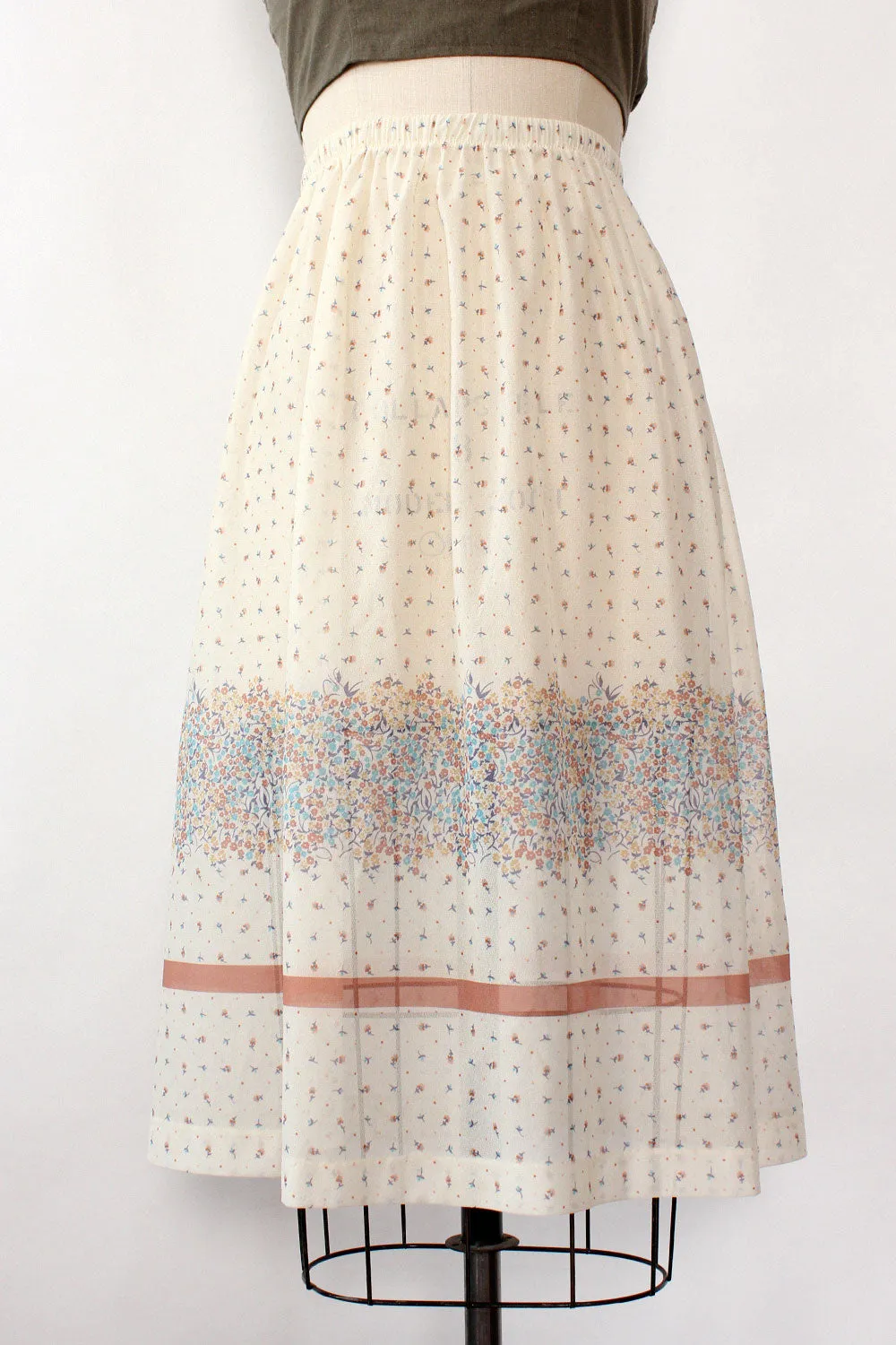 Airy Peasant Floral Skirt S-L