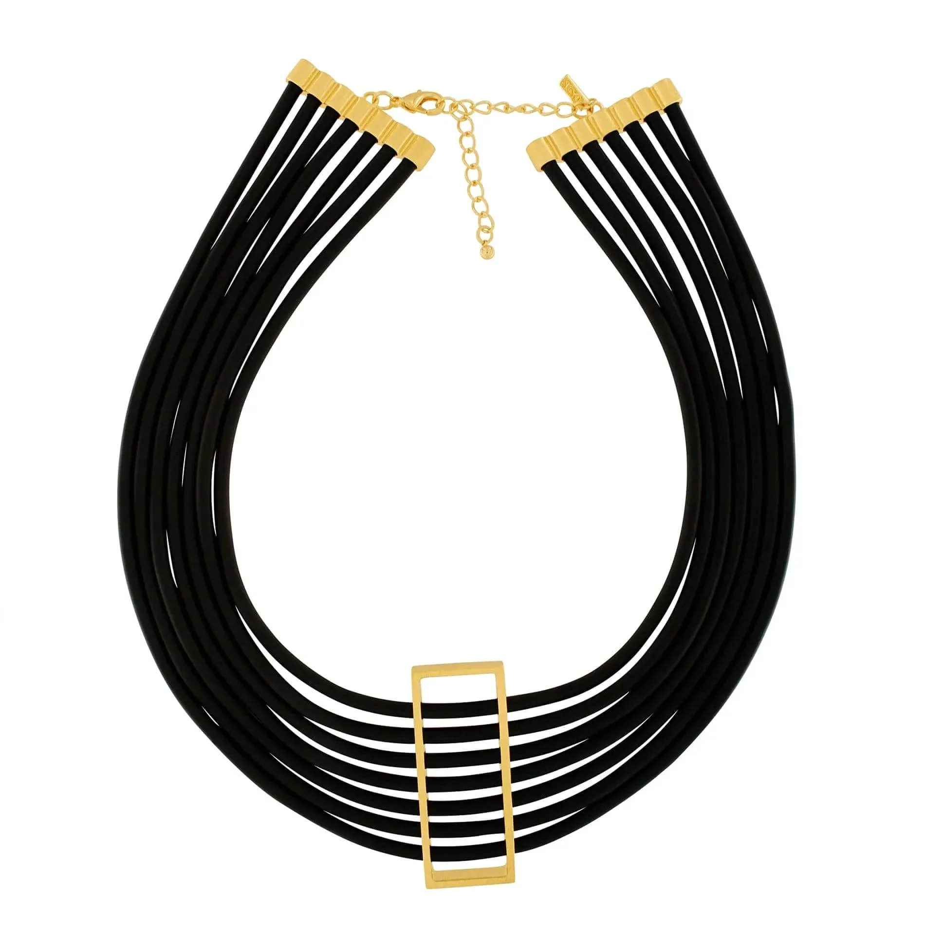 Alaya Short Open Square Necklace Gold Plating
