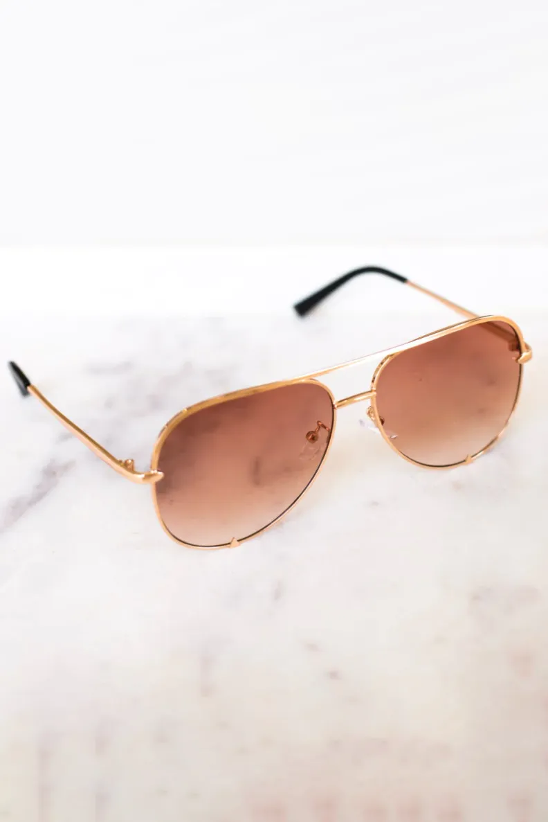 Alexa Blush Aviator Sunglasses