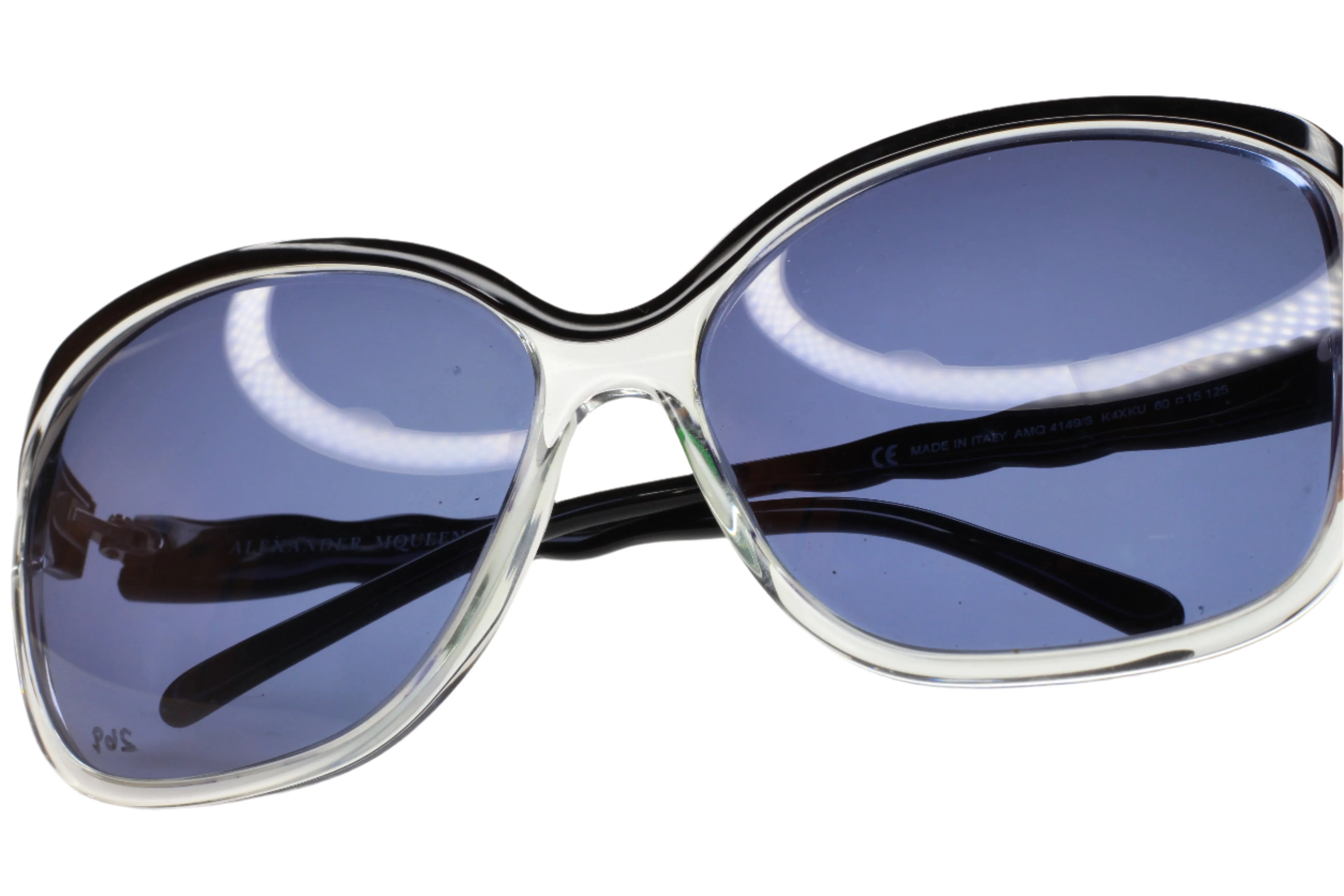 Alexander McQueen AMQ4149S K4X/KU Black Designer Sunglasses