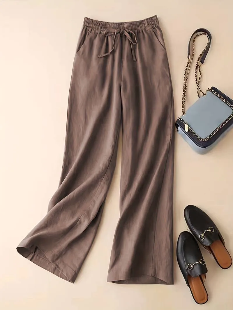 Alicia - Drawstring Wide Leg Pants