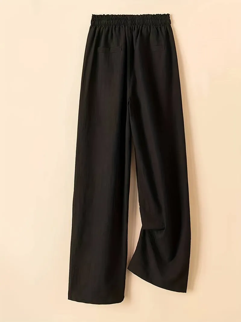 Alicia - Drawstring Wide Leg Pants
