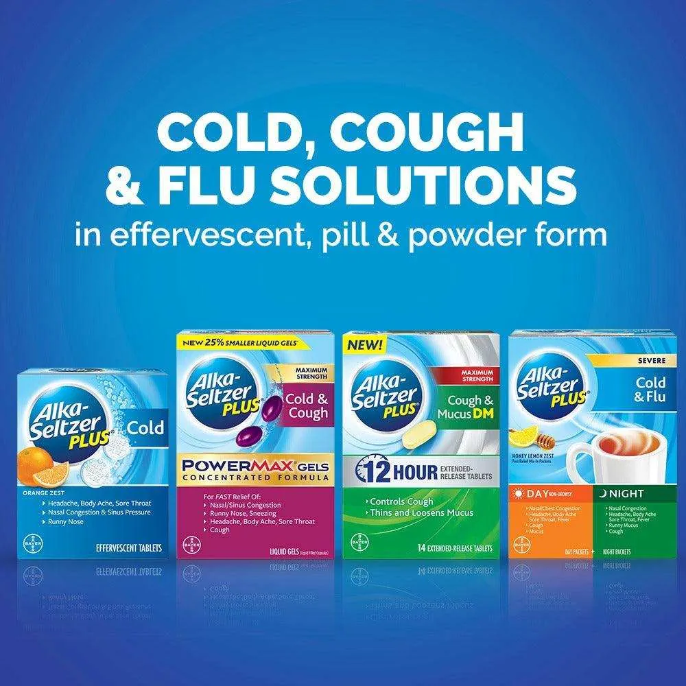 Alka-Seltzer Plus Max Strength Cold & Cough Powermax Gels - 16 Count