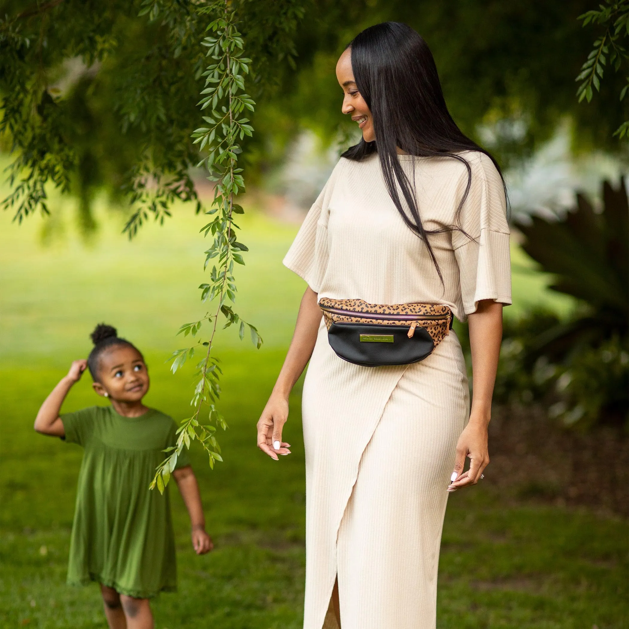 All-Around Belt Bag in Leopard Leatherette