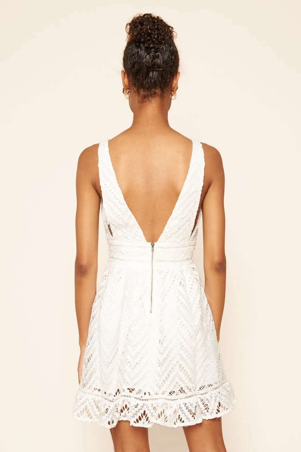 All My Love Plunging Crochet Lace Dress