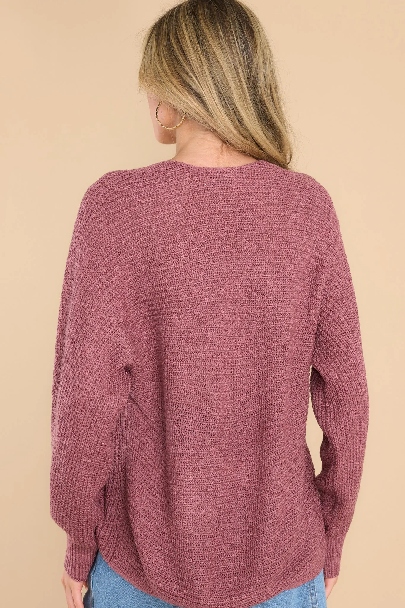 All That You Need Mauve Sweater