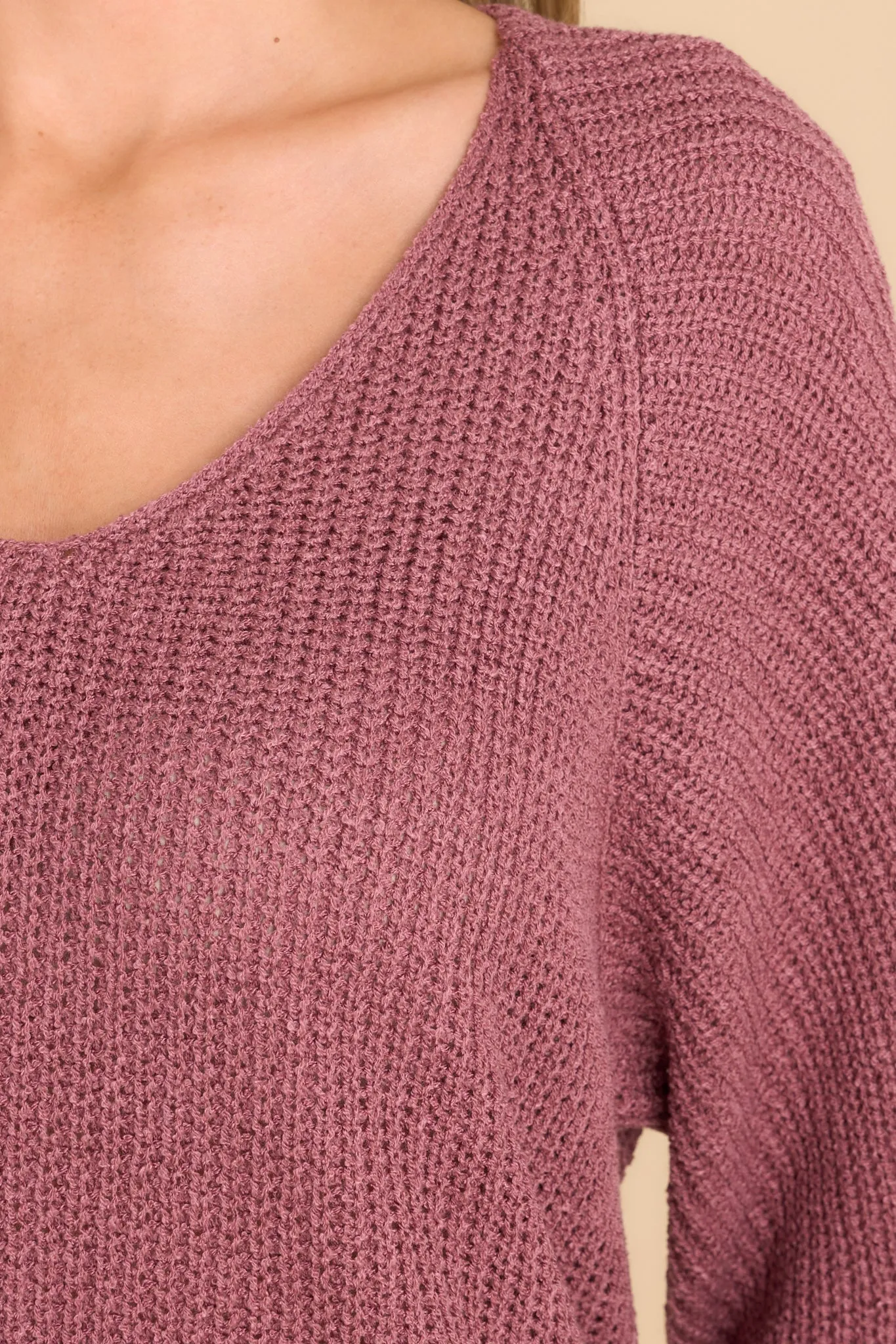 All That You Need Mauve Sweater