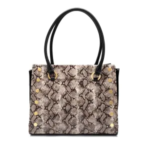 ALLEN LRG - Contrast Snake/Brushed Gold