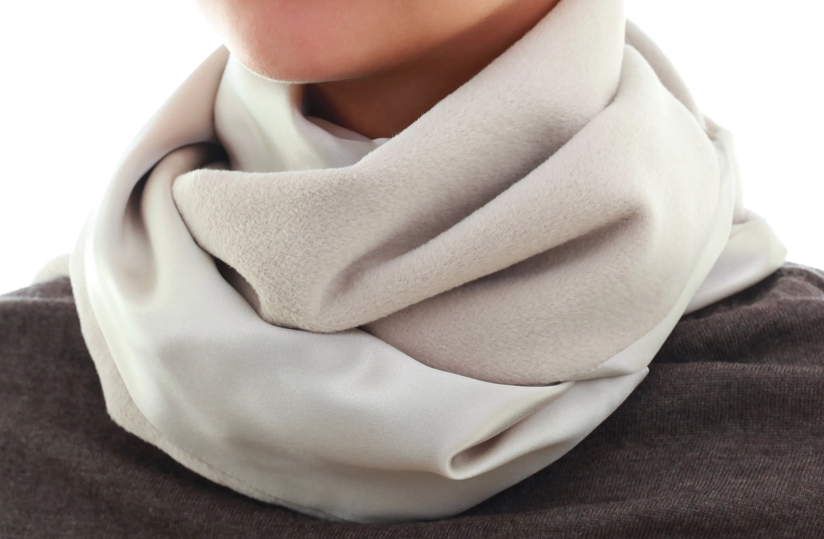 Alpaca & Silk Scarf in Oat