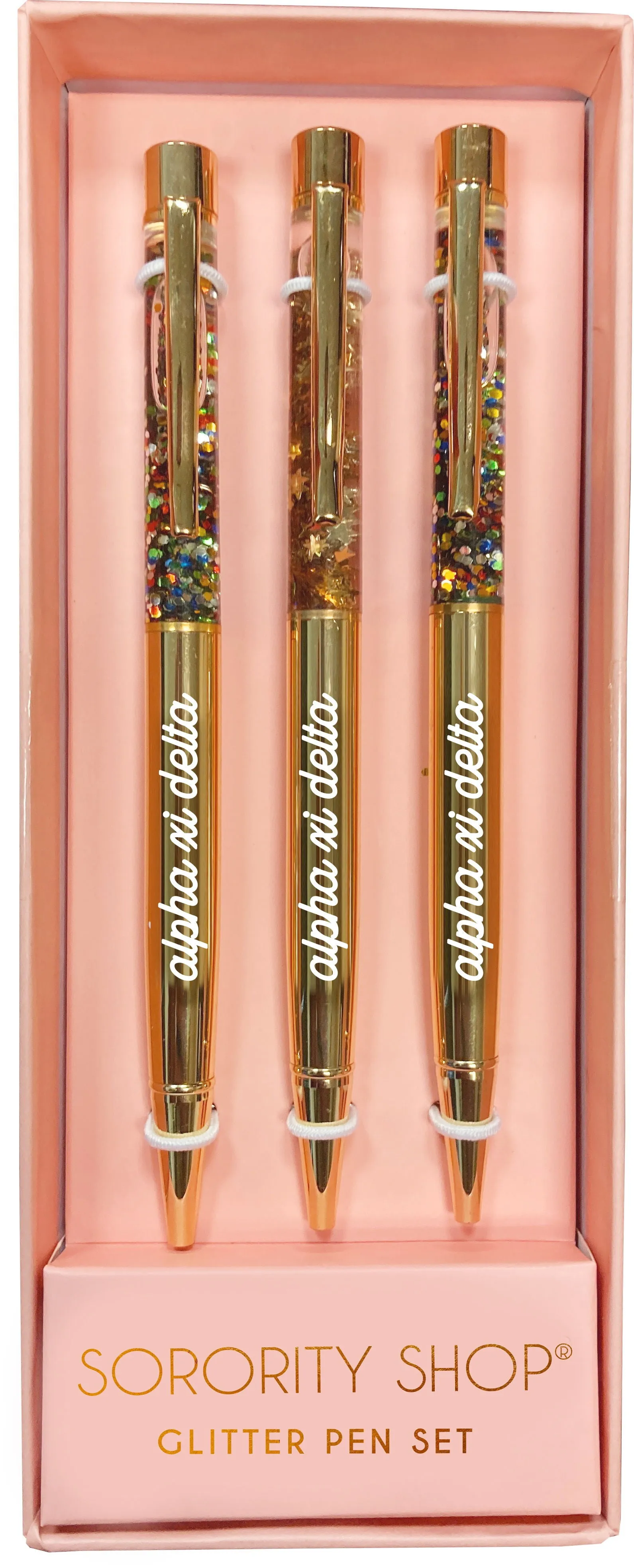 Alpha Xi Delta Glitter Pens (Set of 3)