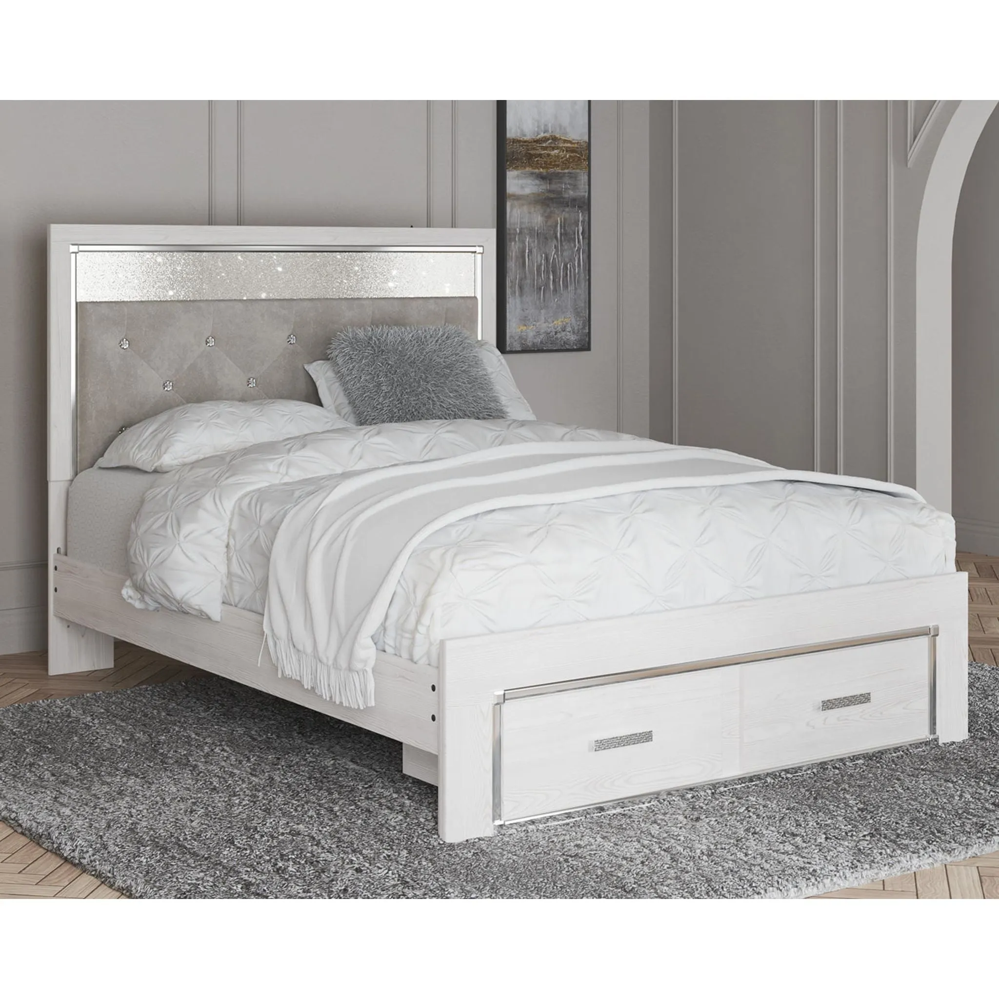 Altyra 6 Piece Queen Storage Bedroom - White