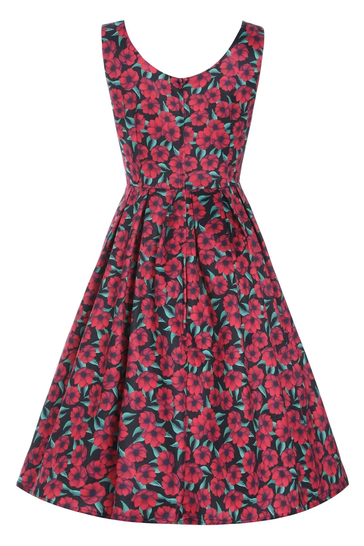 Amanda Red Anemone Swing Dress