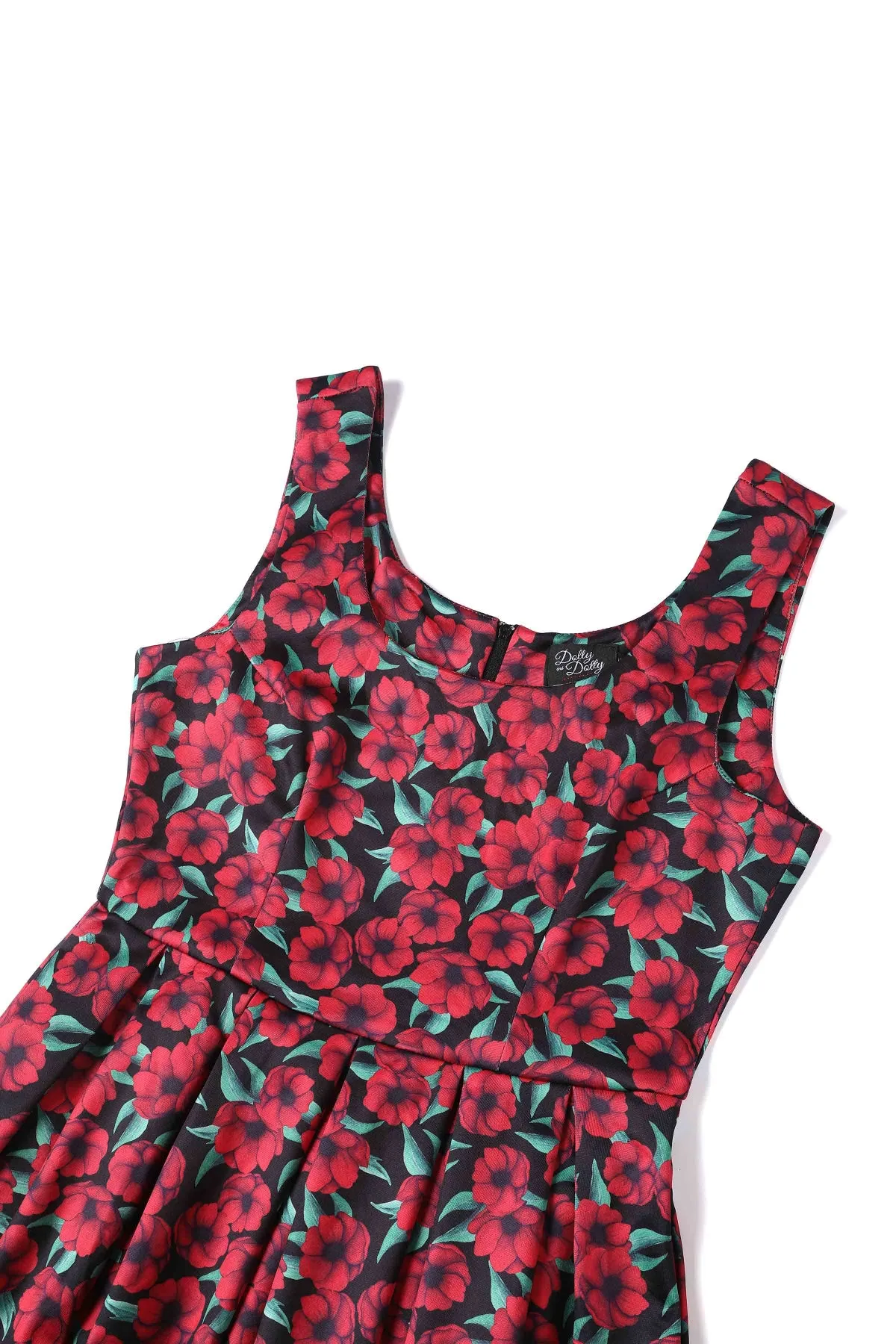 Amanda Red Anemone Swing Dress