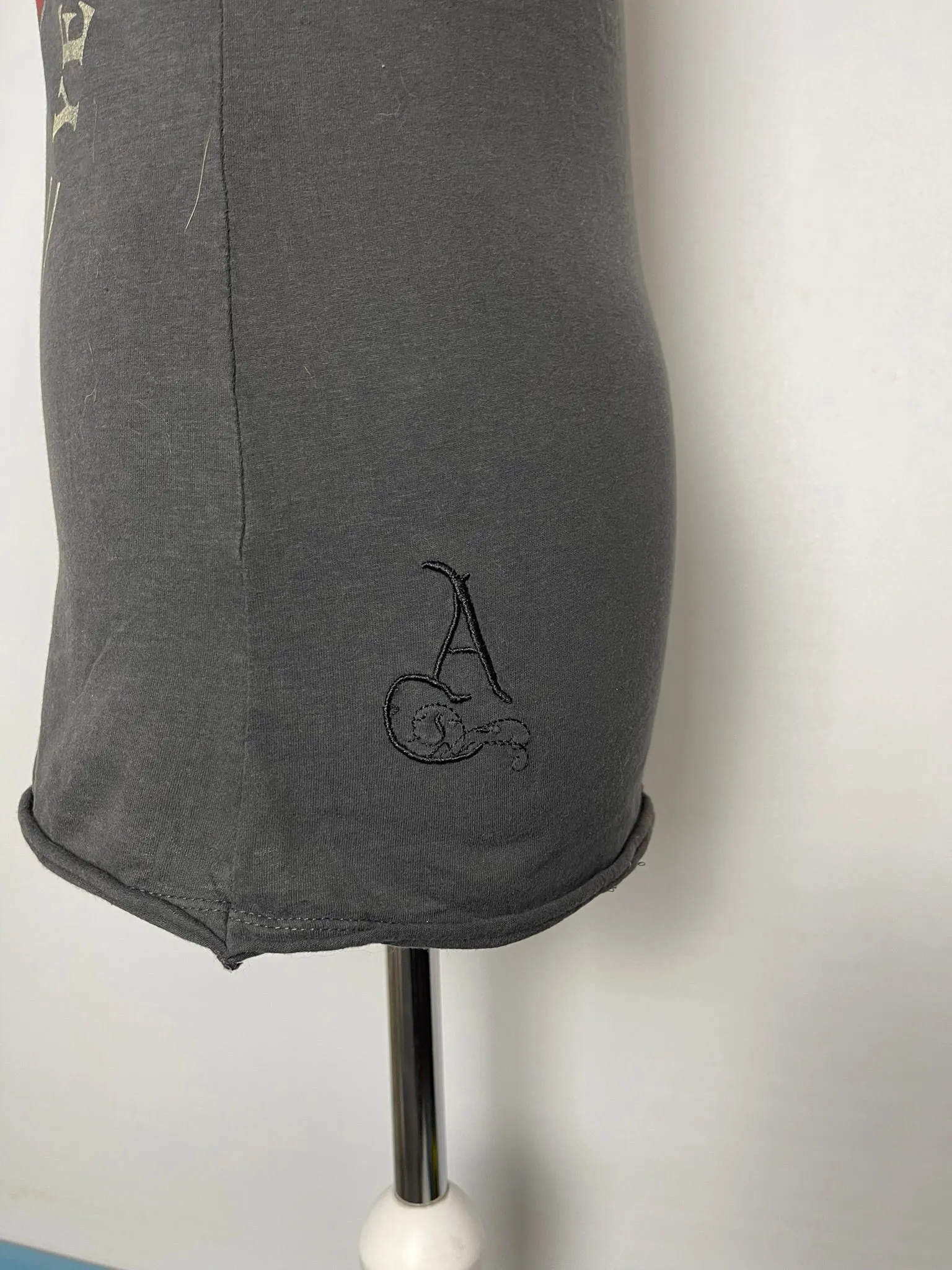 Amplified Grey Rolling Stones Top Large