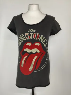 Amplified Grey Rolling Stones Top Large
