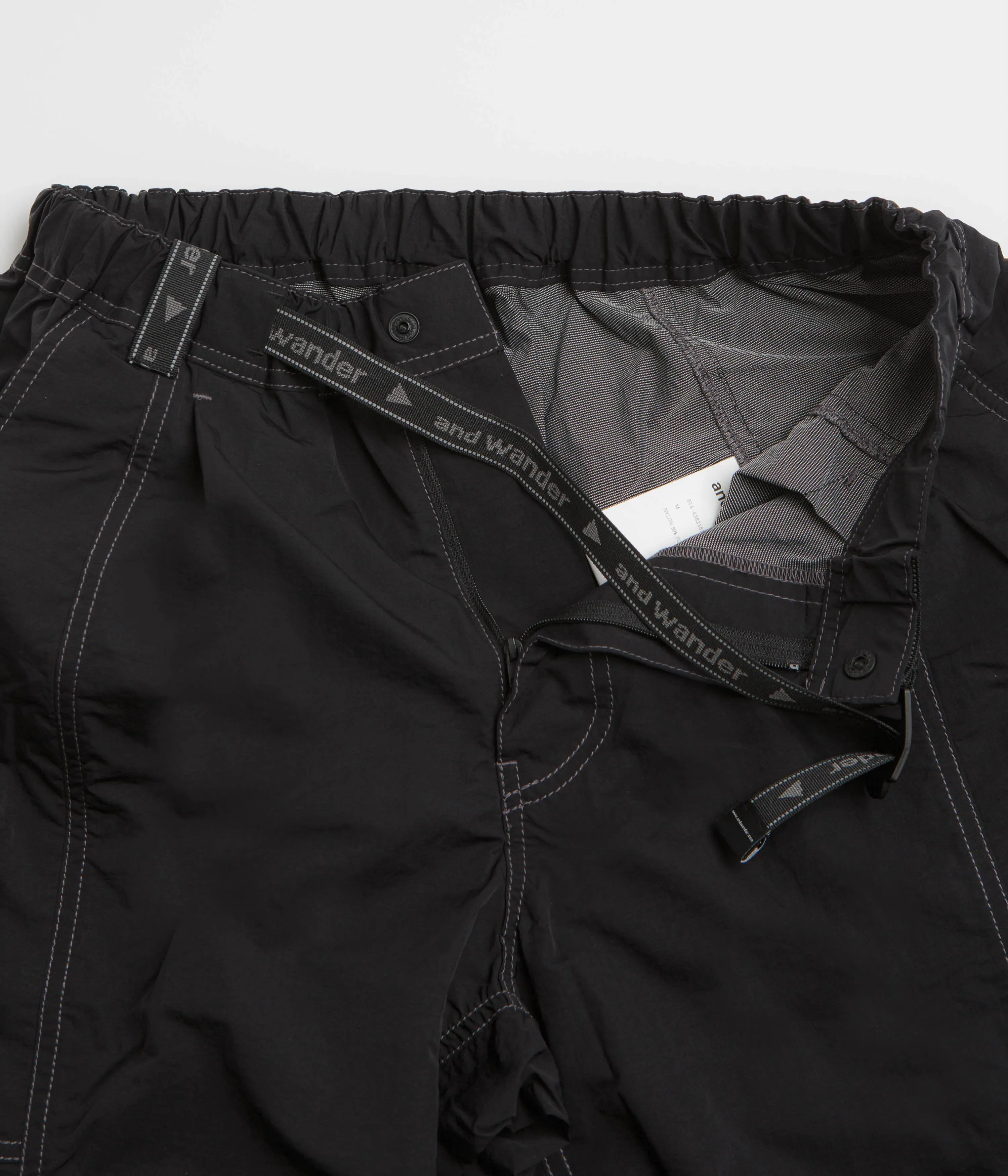 and wander Crinkled Nylon Pants - Black