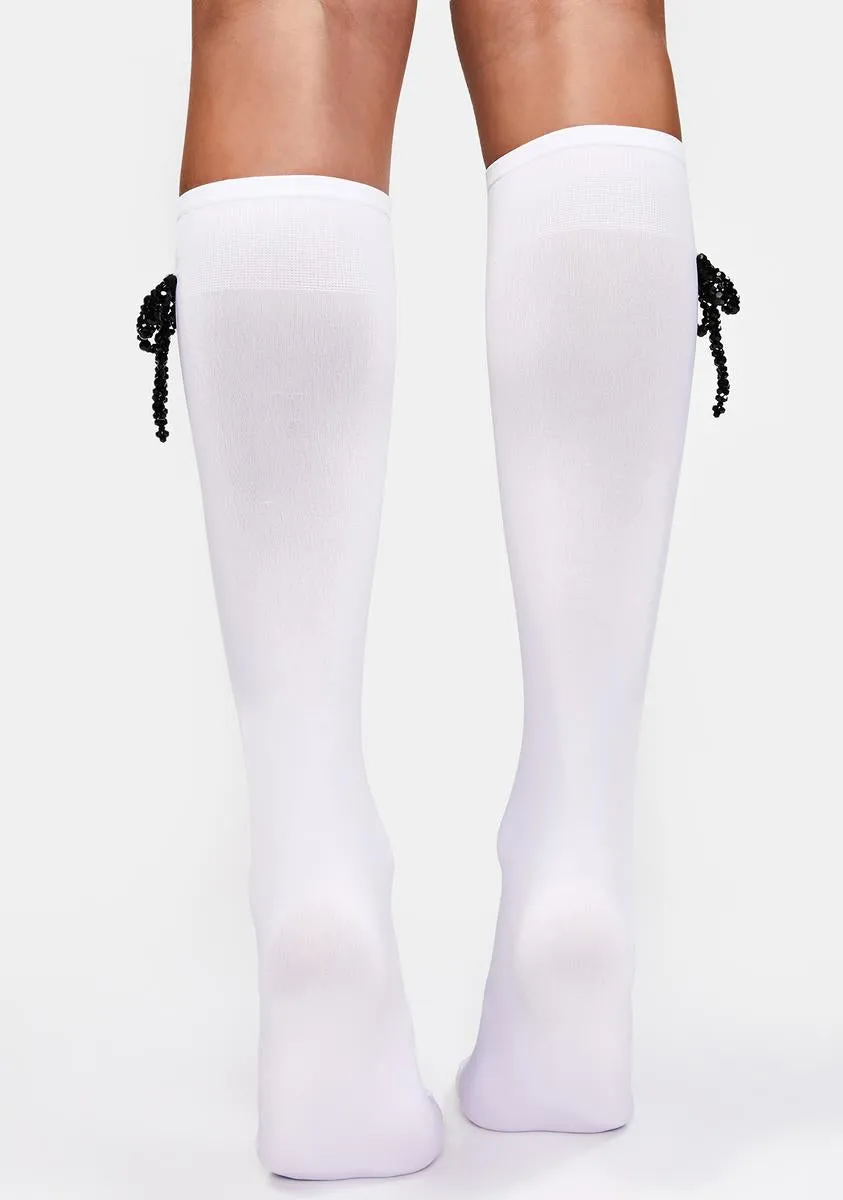 Angel Pretty Prezzies Bow Crew Socks