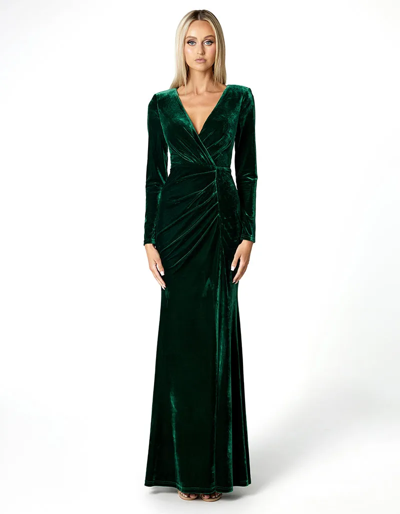 ANGELICA LONG SLEEVE GOWN B66D15L