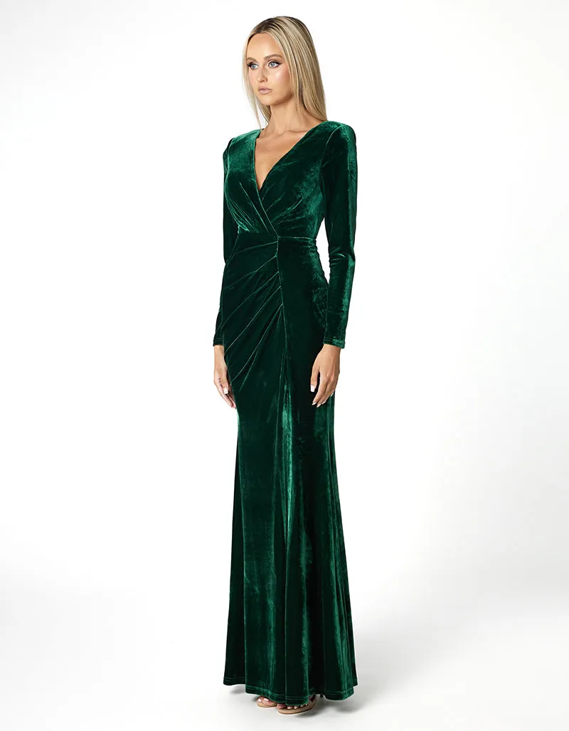 ANGELICA LONG SLEEVE GOWN B66D15L