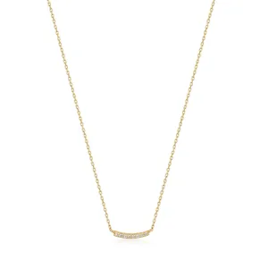 Ania Haie 14kt Gold Magma Curve Diamond Necklace