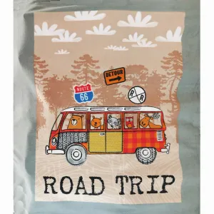 Animal Bus Print Printed Polar Fleece Design 182  - 1.28M Panel