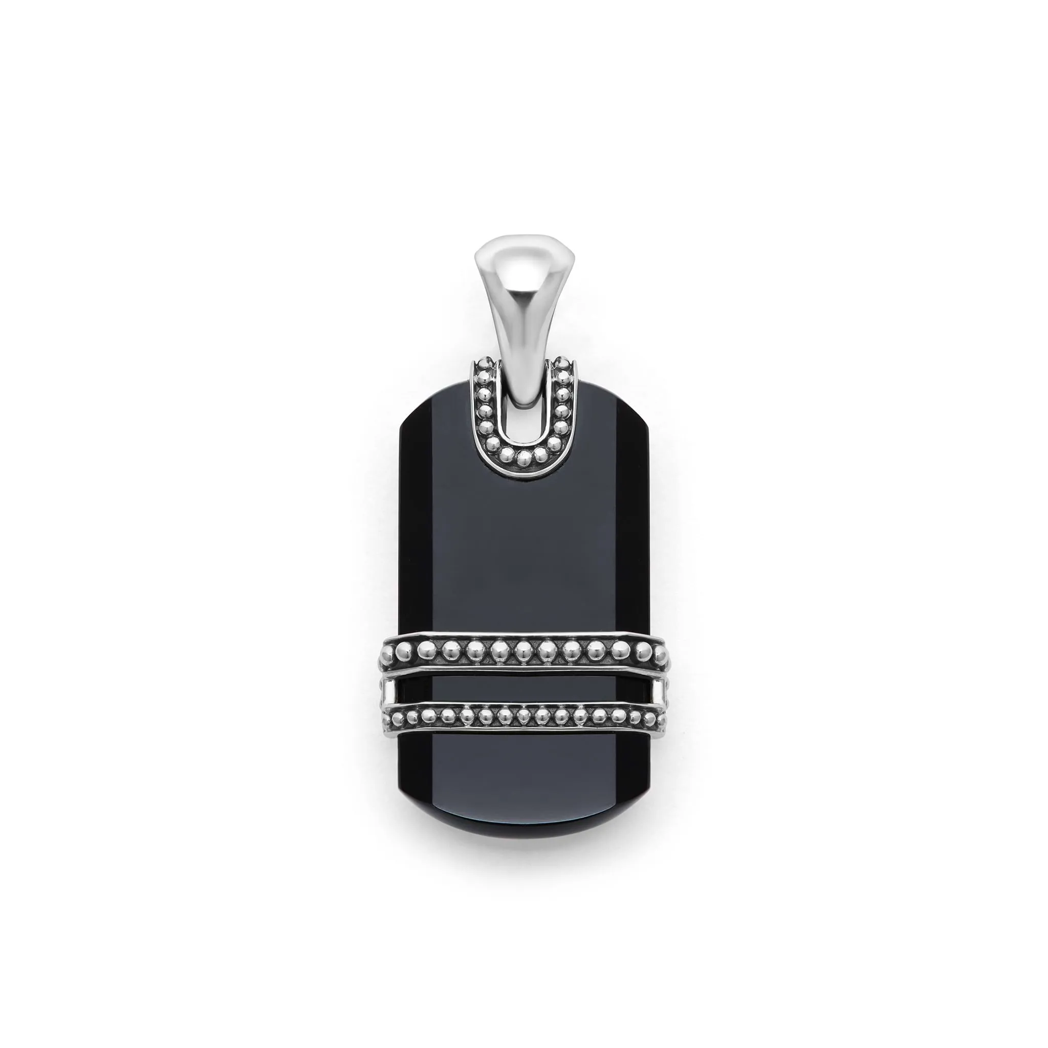 Anthem Black Agate Tag Amulet