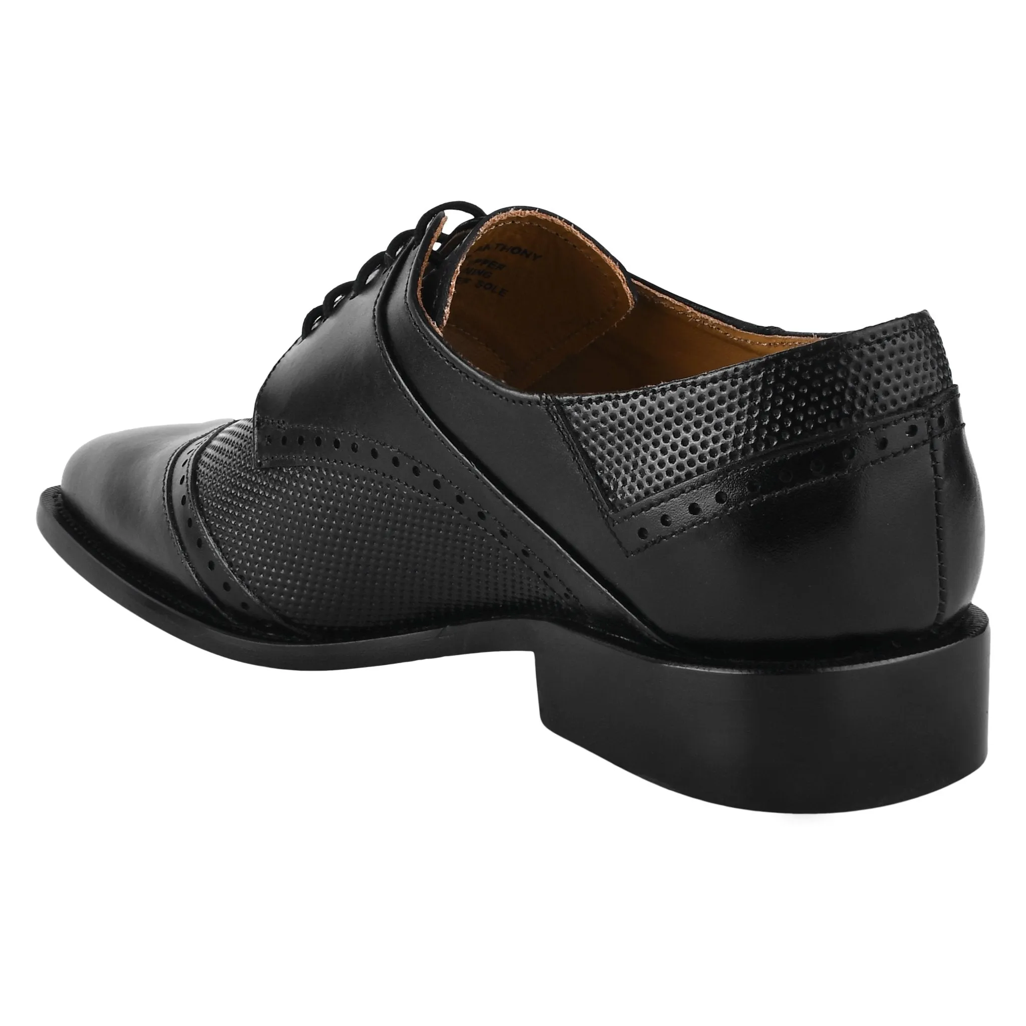 Anthony Genuine Leather Oxford Style Tread Design Dress Shoes