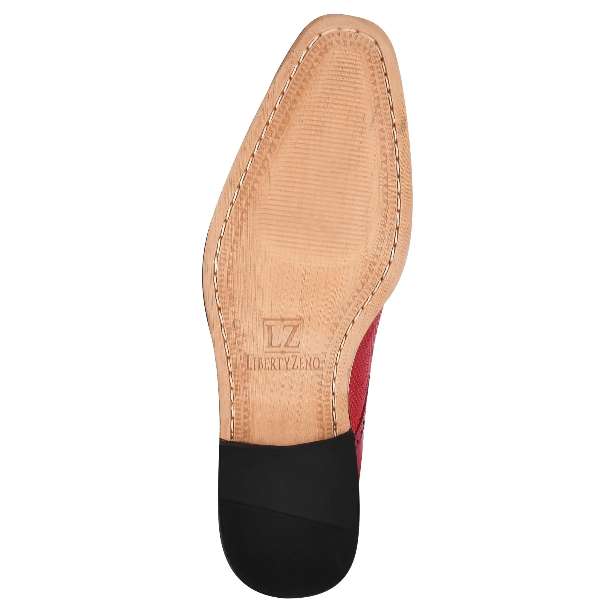 Anthony Genuine Leather Oxford Style Tread Design Dress Shoes