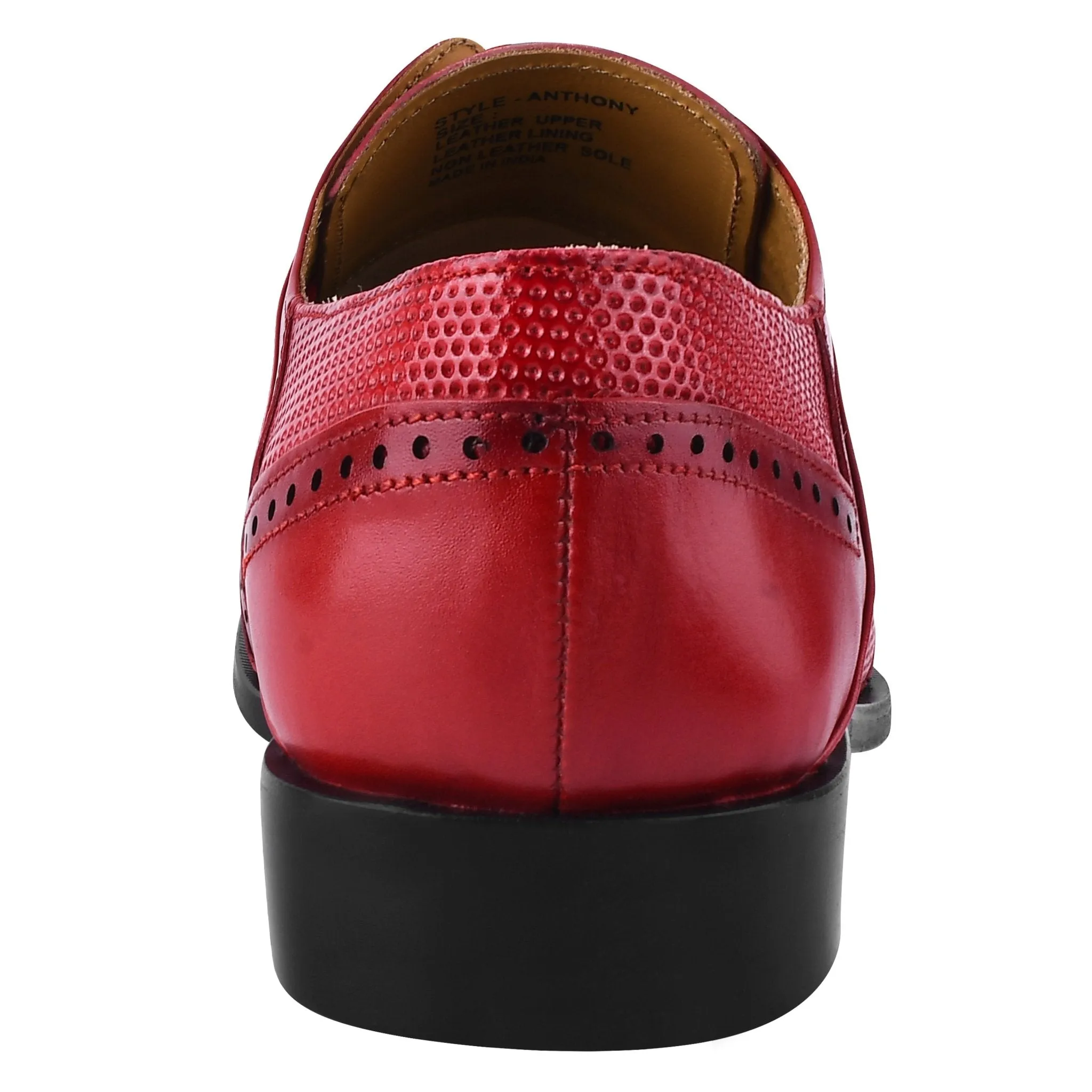Anthony Genuine Leather Oxford Style Tread Design Dress Shoes