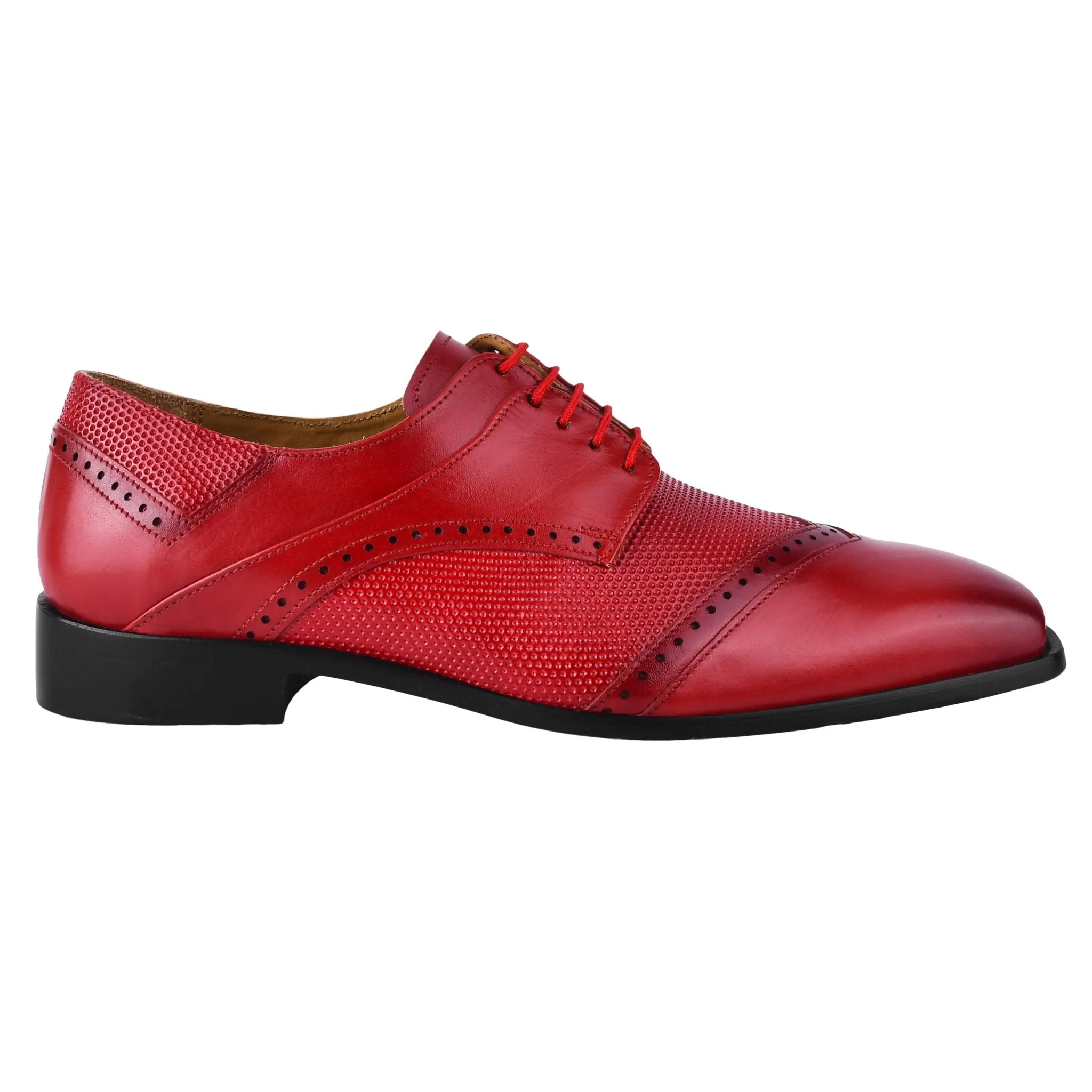 Anthony Genuine Leather Oxford Style Tread Design Dress Shoes