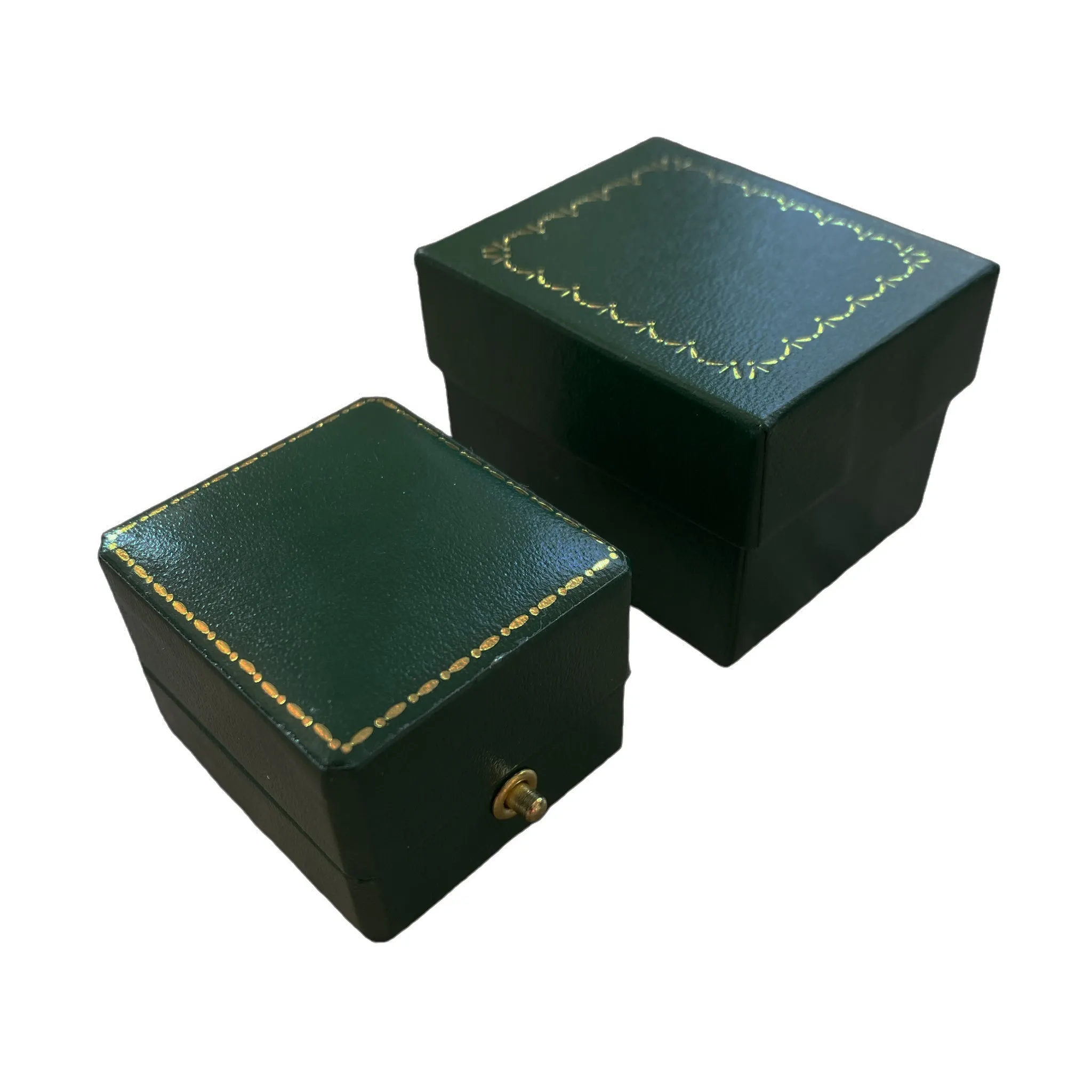 Antique Style Rectangle Ring Box Green