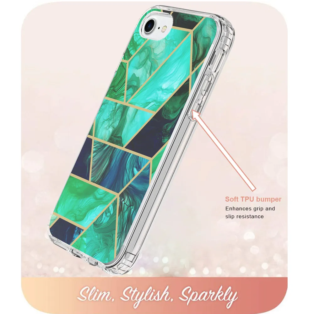 Apple iPhone 6S / 6 Case, Slim Full-Body Stylish Protective Case with Built-in Screen Protector for Apple iPhone 6S / 6 - Turquoise Marble