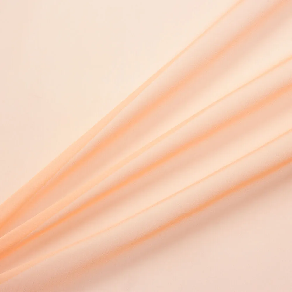 Apricot Silk Chiffon