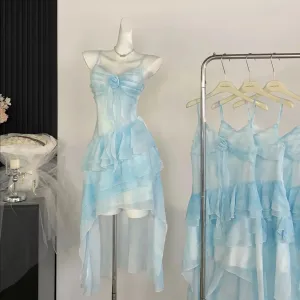 Aquatic Songs and Marine Roses                     Dress Mermaidcore Kawaii Academia Y2K Cottagecore Coquette Fairycore Dollette Princesscore