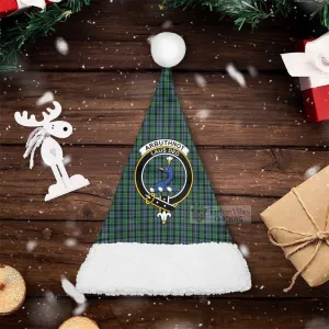 Arbuthnot Tartan Christmas Santa Hats with Family Crest