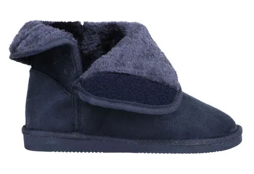 Arctic Paw - Girls Boots Suede Faux Fur Sherpa Lined (Hook and Loop)