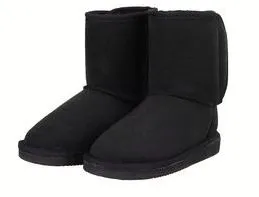 Arctic Paw - Girls Boots Suede Faux Fur Sherpa Lined (Hook and Loop)
