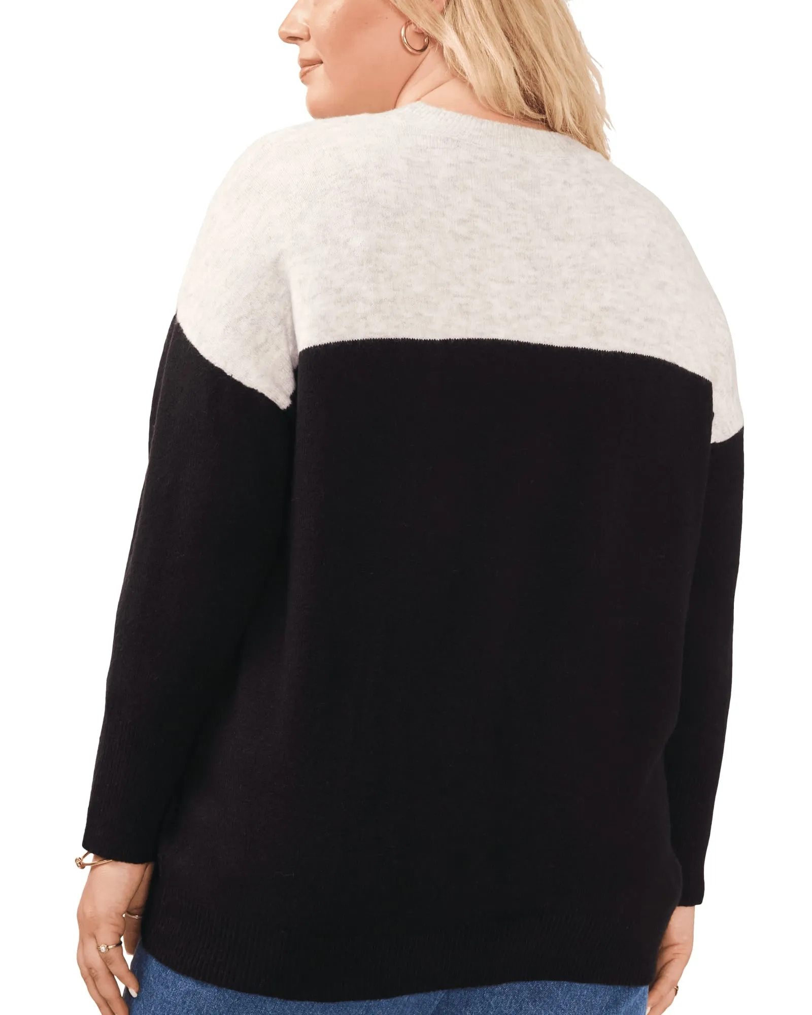 Aria Colorblock Cozy Sweater | SILVER HTHR