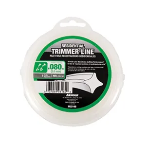 ARNOLD WLS-80 Trimmer Line, 0.080 in Dia, 40 ft L, Nylon