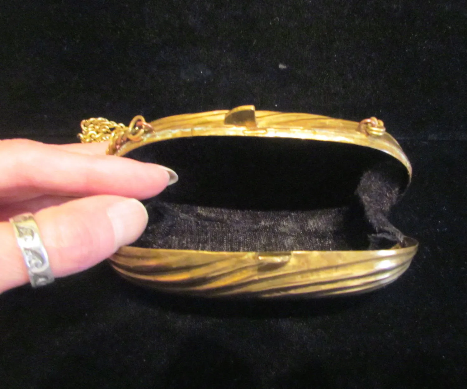 Art Deco Gold Pillow Purse Shoulder Handbag Antique Evening Bag Bridal