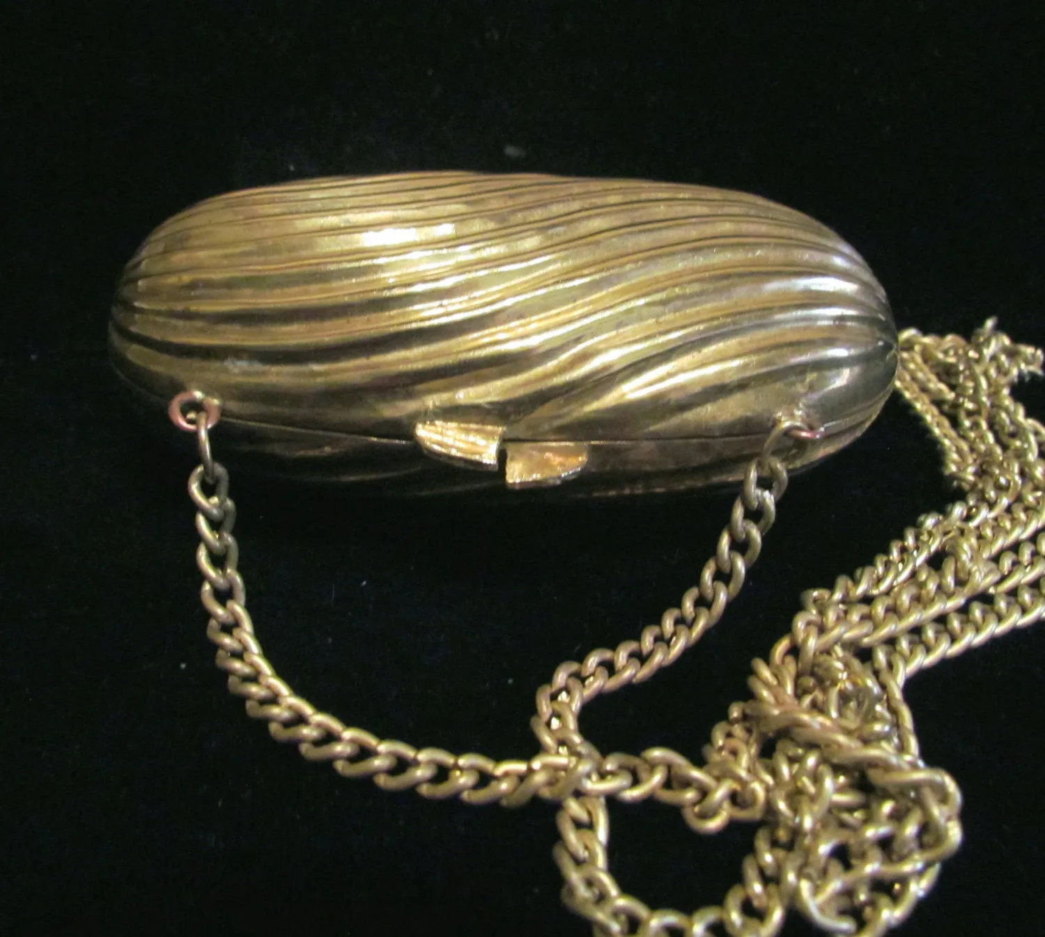 Art Deco Gold Pillow Purse Shoulder Handbag Antique Evening Bag Bridal