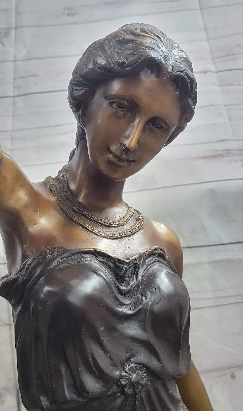 Art Deco/Nouveau Hot Cast Tall Woman French Lamp Bronze Sculpture Statue Deal