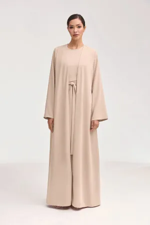 Asalah Open Abaya - Creme Brulee