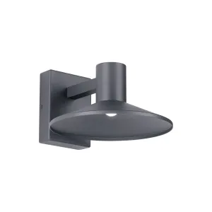 Ash 10 In. LED Hi-Output Outdoor Wall Sconce 381 Lumens 3000K Button Photocontrol Surge Protection Gray Finish Clear Lens