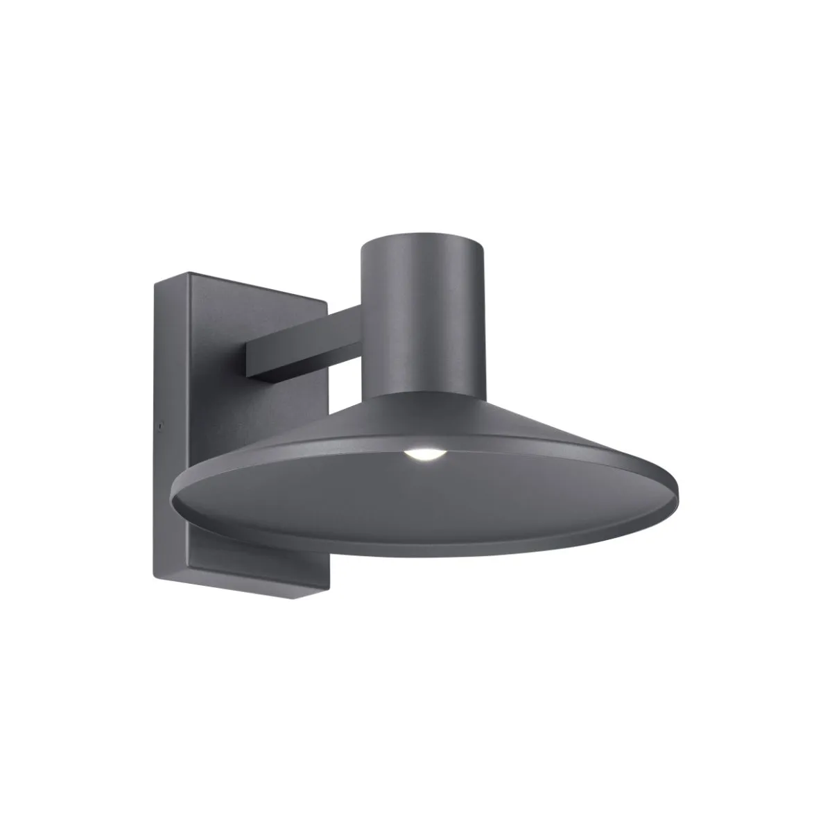 Ash 12 In. LED Lo-Output Outdoor Wall Sconce 400 Lumens 2700K Gray Finish Clear Cylinder