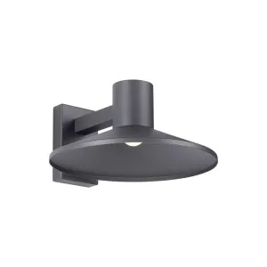 Ash 16 In. LED Hi-Output Outdoor Wall Sconce 1406 Lumens 2700K Button Photocontrol Surge Protection Gray Finish Clear Lens