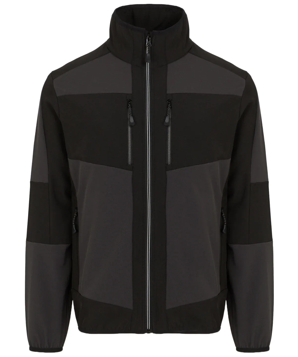 Ash/Black - E-Volve unisex 2-layer softshell jacket